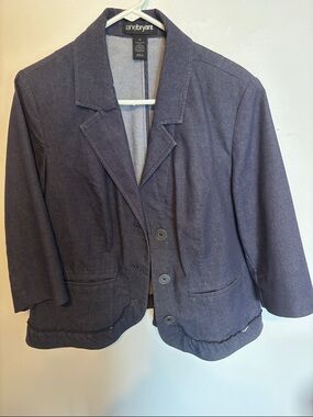 Lane Bryant Dark Navy Three-Button Blazer